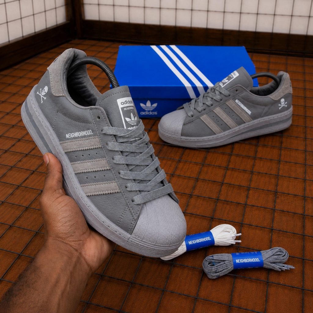 NEIGHBORHOOD X SUPERSTAR 'CEMENT GREY