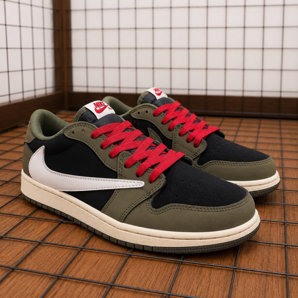 TRAVIS SCOTT X AIR JORDAN 1 LOW BLACK OLIVE