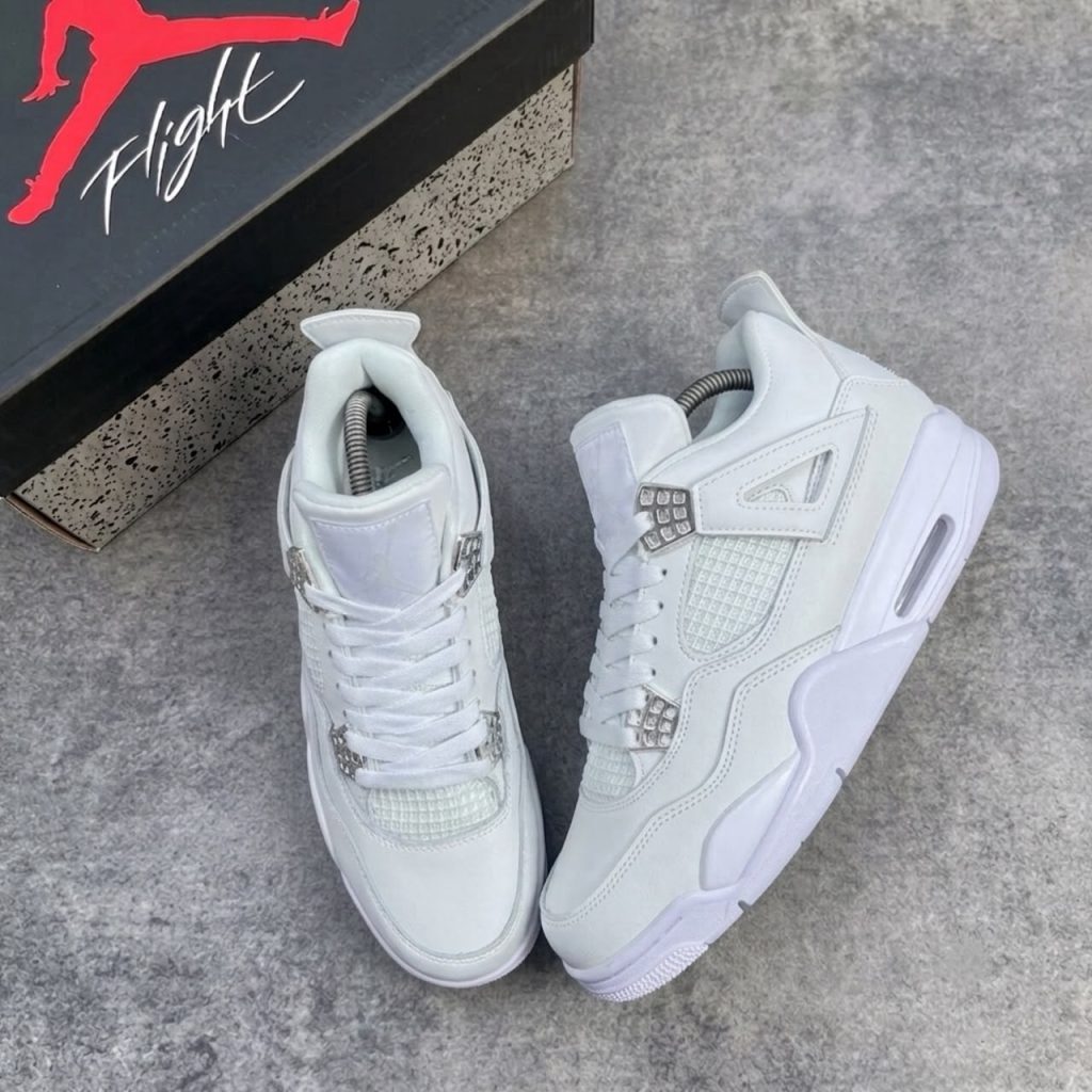 AIR JORDAN 4 TRIPLE WHITE 'PURE MONEY
