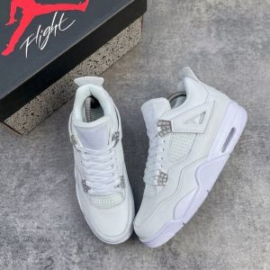 AIR JORDAN 4 TRIPLE WHITE 'PURE MONEY