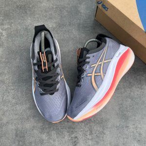 Asics Gel-Nimbus 27 Running Shoes (Gray & Orange)